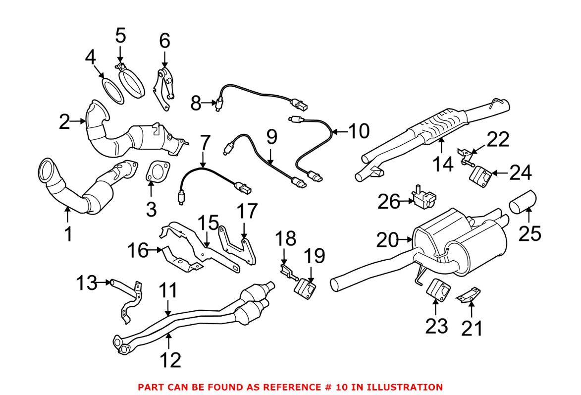 BMW Oxygen Sensor - Rear (520mm) 11787545244